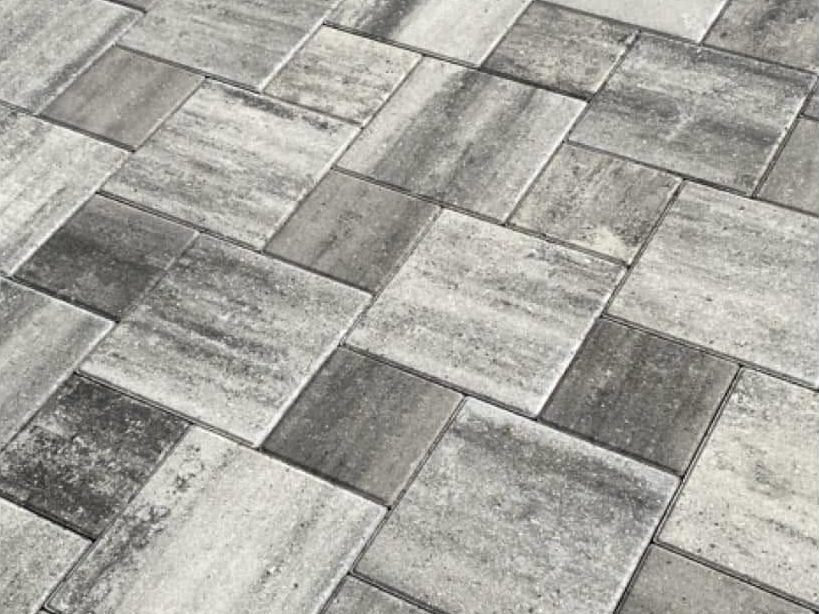 After: the same pavers pressure washed clean, no sealer, in Bonita Springs, FL — Gulf Coast Sealing & Pressure Cleaning