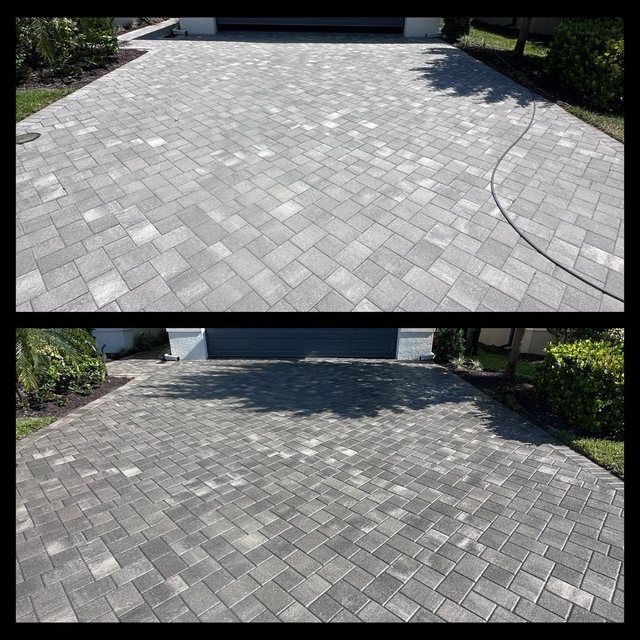 Paver driveway completed in Bonita Springs, FL