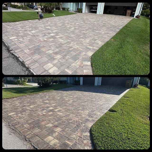 Paver driveway sealed in Cape Coral, FL