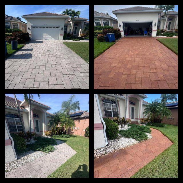 Tinted paver sealing job in Fort Myers, FL