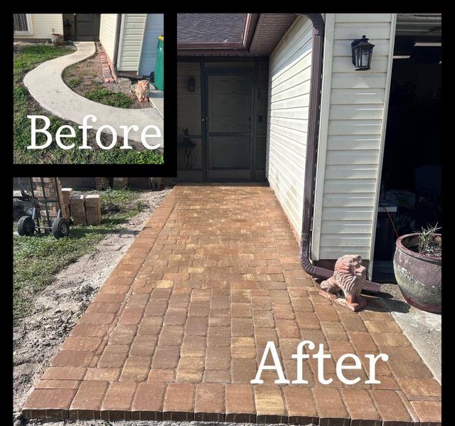 Paver walkway installation in Naples, FL